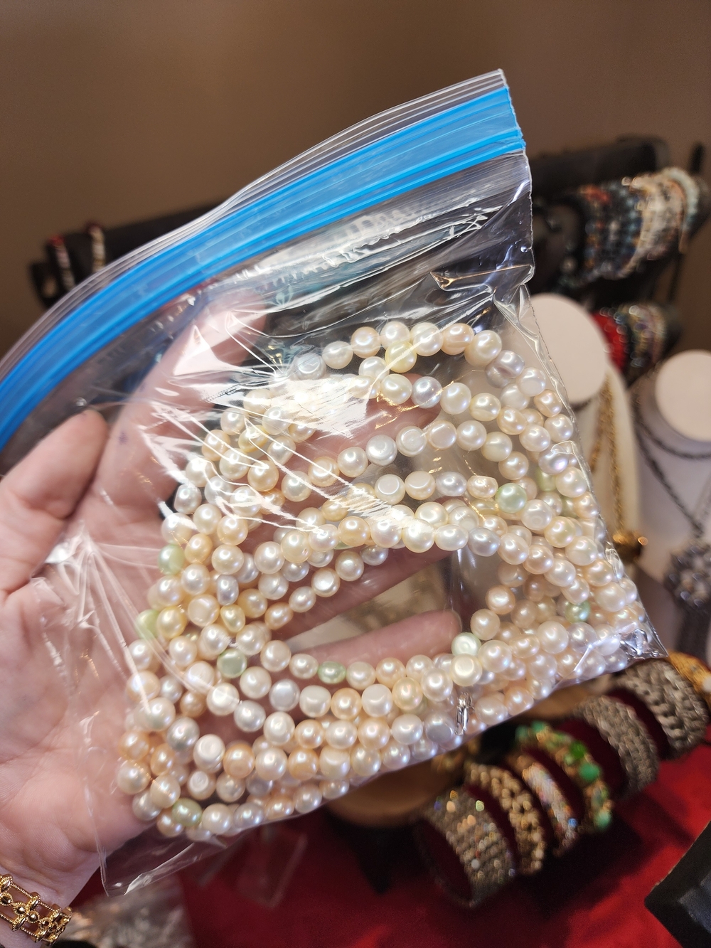 Freshwater Pearl Strand Lot Of 4